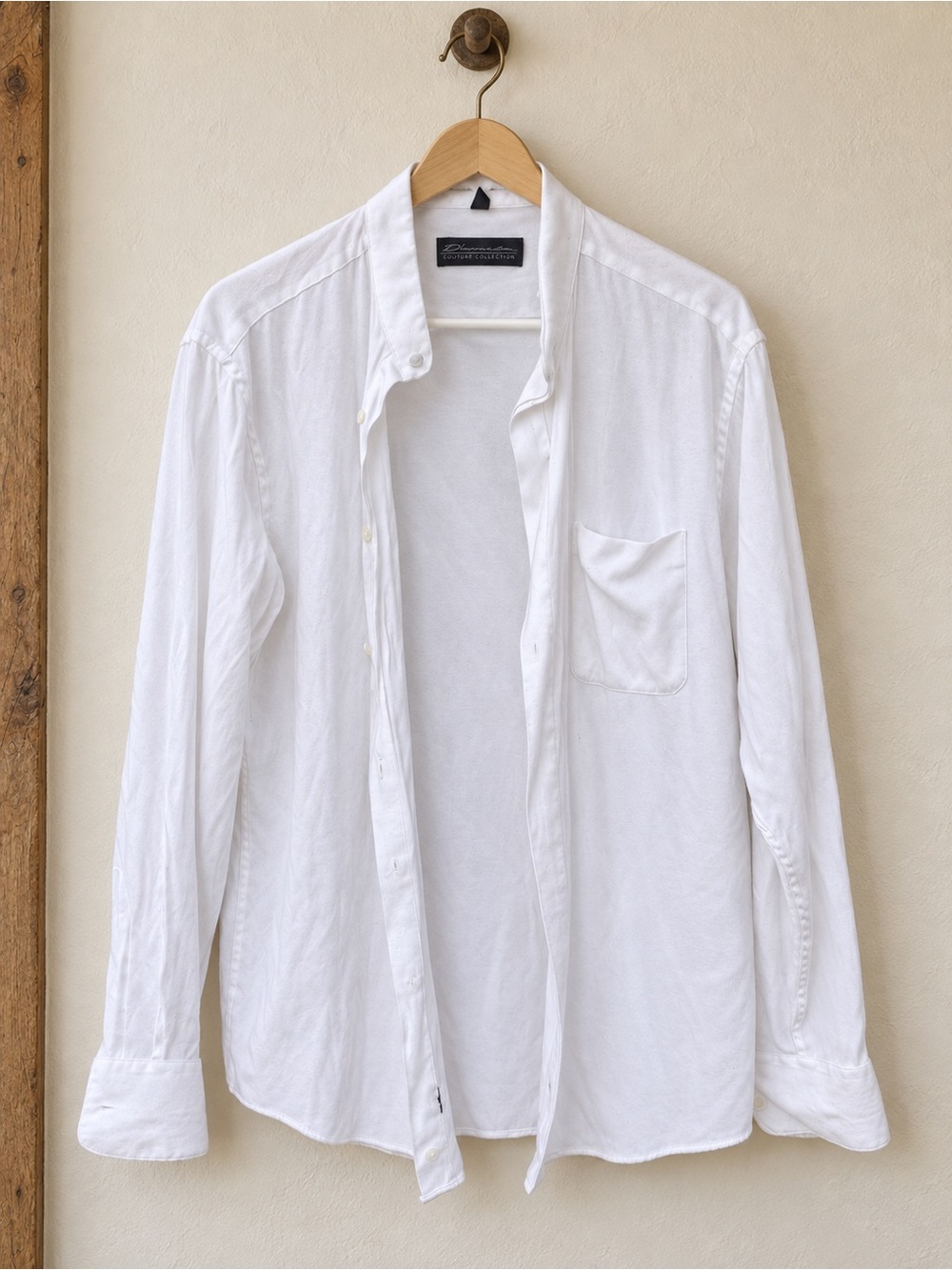 Diamante Couture Collection Women’s White Long-Sleeve Button-Up Shirt